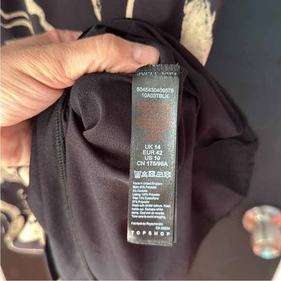 3/$14 Topshop Marble Print Stretch Mini Party Holiday Slip Dress Size: US 10 - Picture 6 of 6